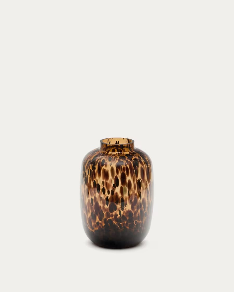 Panth Brown Glass Vase, 25.5cm