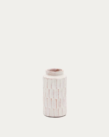Arisa white, Papier Mâché Vase, 22 cm