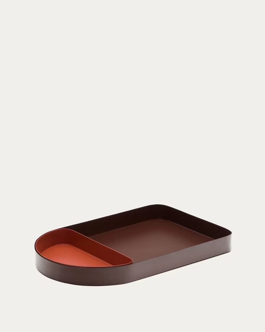 Mistra Maroon and Red Iron Tray