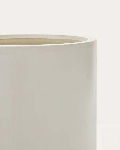 Aiguablava Plant Pot in white cement, Ø 52 cm