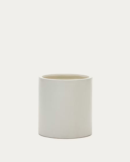 Aiguablava Plant Pot in white cement, Ø 52 cm