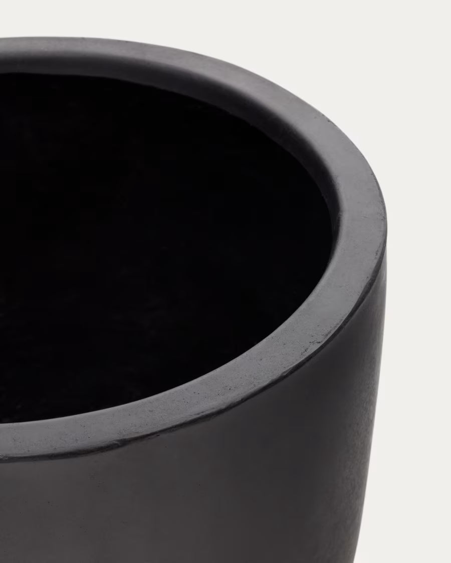 Aiguablava plant pot in black cement# Ø56cm