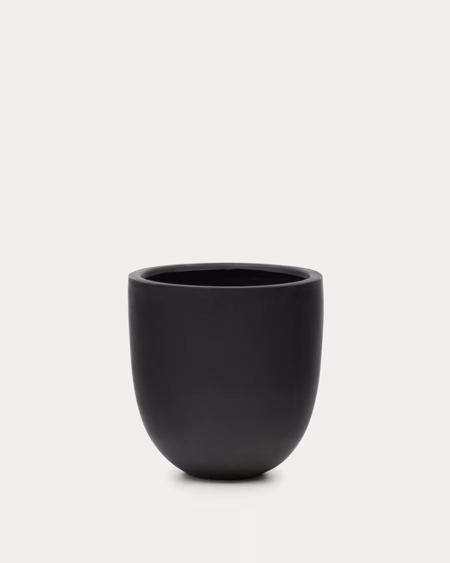 Aiguablava plant pot in black cement# Ø56cm