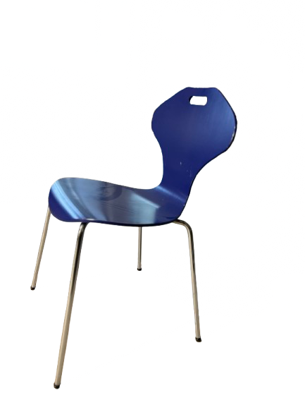 MULTICOLORED SEAT AND ALUMINIUM LEGS, FOR OFFICE, RECEPTION, CANTEEN, MEETING ROOM - BLUE