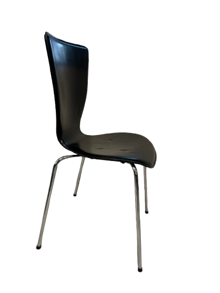 BLACK OFFICE CHAIR ,RECEPTION OR SMALL MEETING, LEATHER LOOK, 2KG