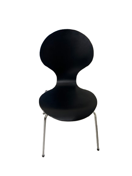 RED/BLACK SEAT AND ALUMINIUM LEGS, FOR OFFICE, RECEPTION, CANTEEN, MEETING ROOM - BLACK