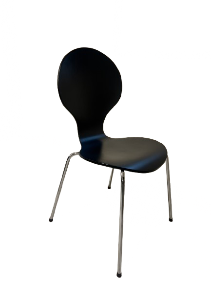RED/BLACK SEAT AND ALUMINIUM LEGS, FOR OFFICE, RECEPTION, CANTEEN, MEETING ROOM - BLACK