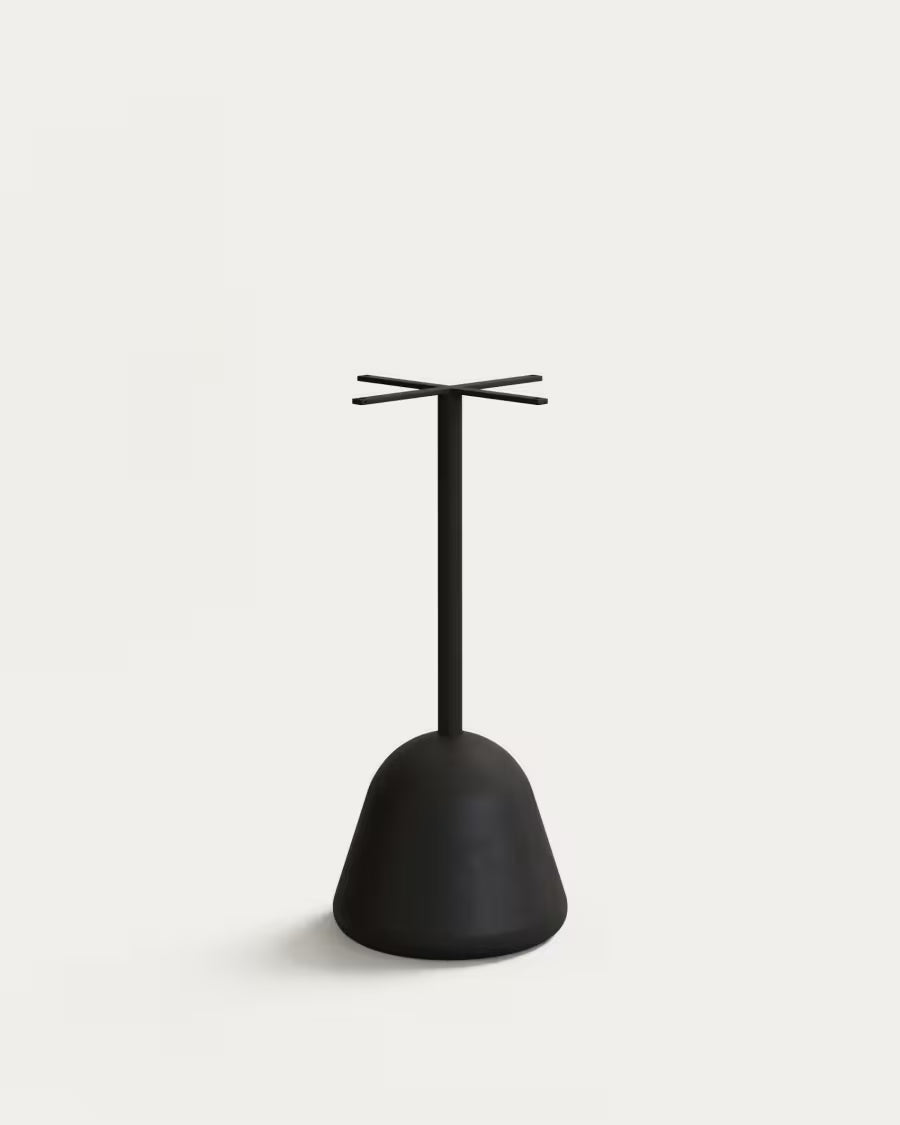 Saura high bar table black steel frame and natural finish acacia top 95x70cm FSC 100%.