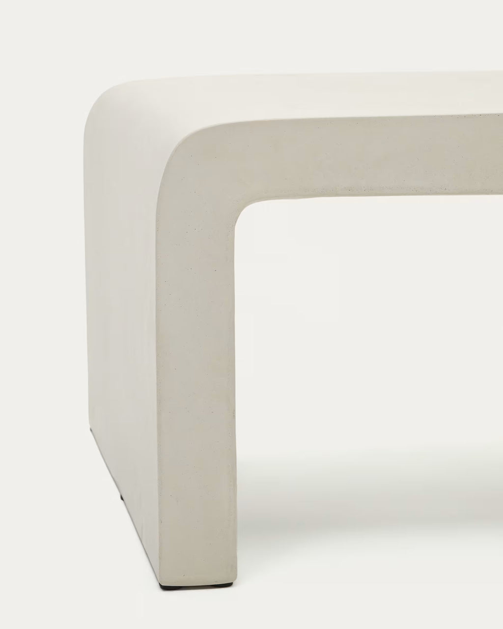 Aiguablava Coffee Table in white cement, 135 x 65 cm