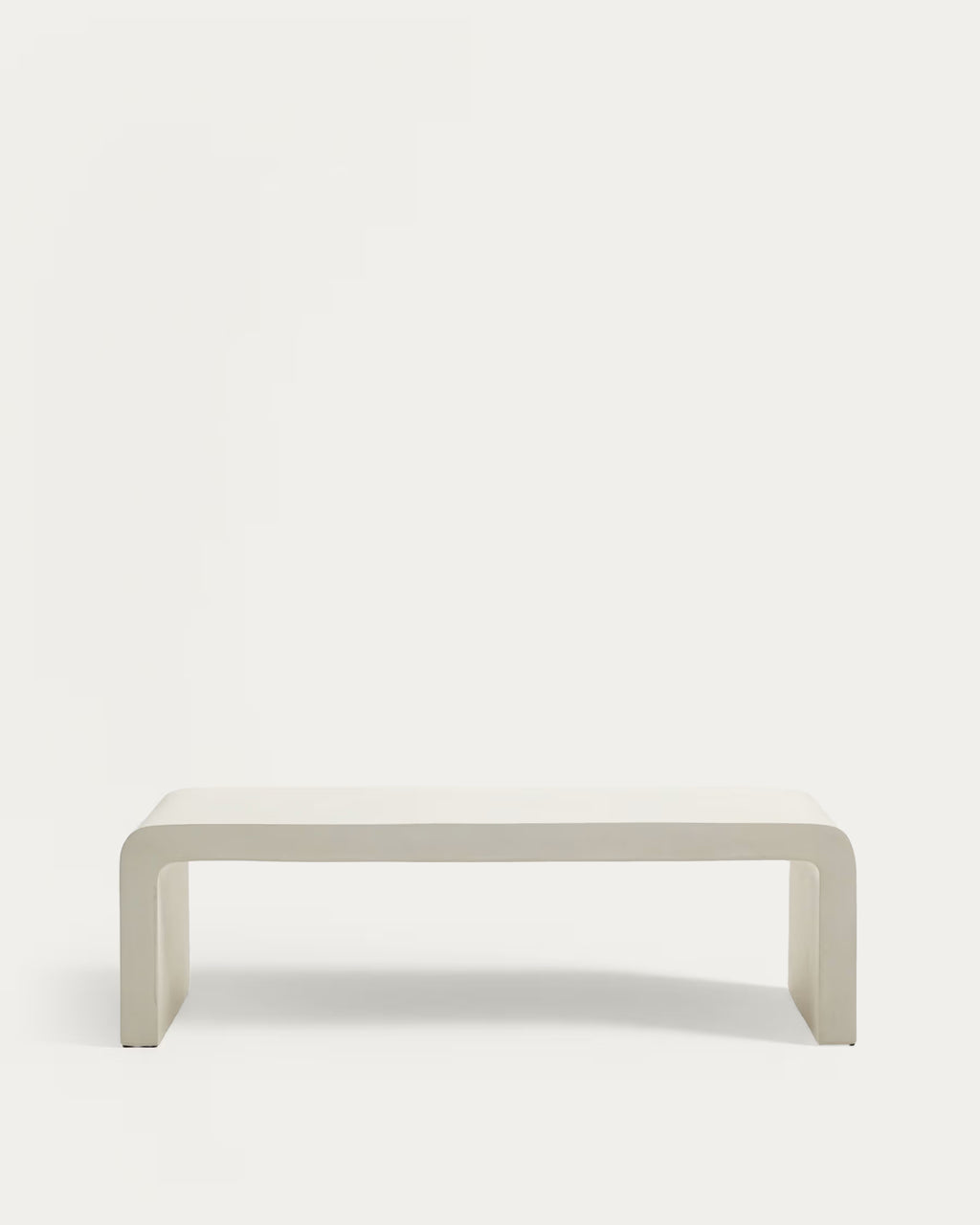 Aiguablava Coffee Table in white cement, 135 x 65 cm