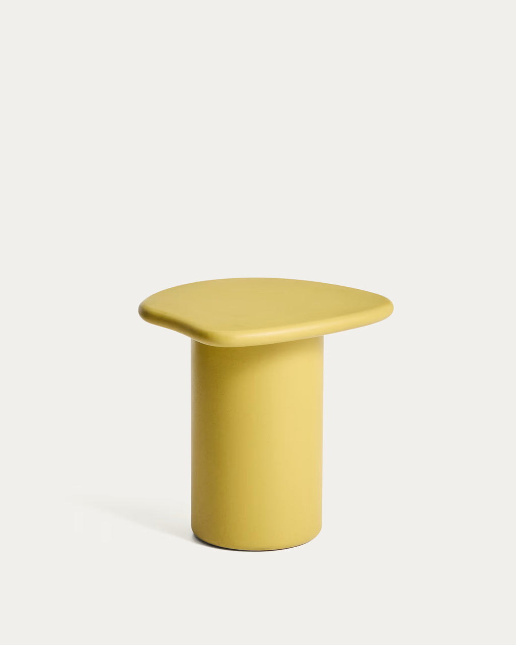 Macarella side table in mustard concrete 48 x 47cm.