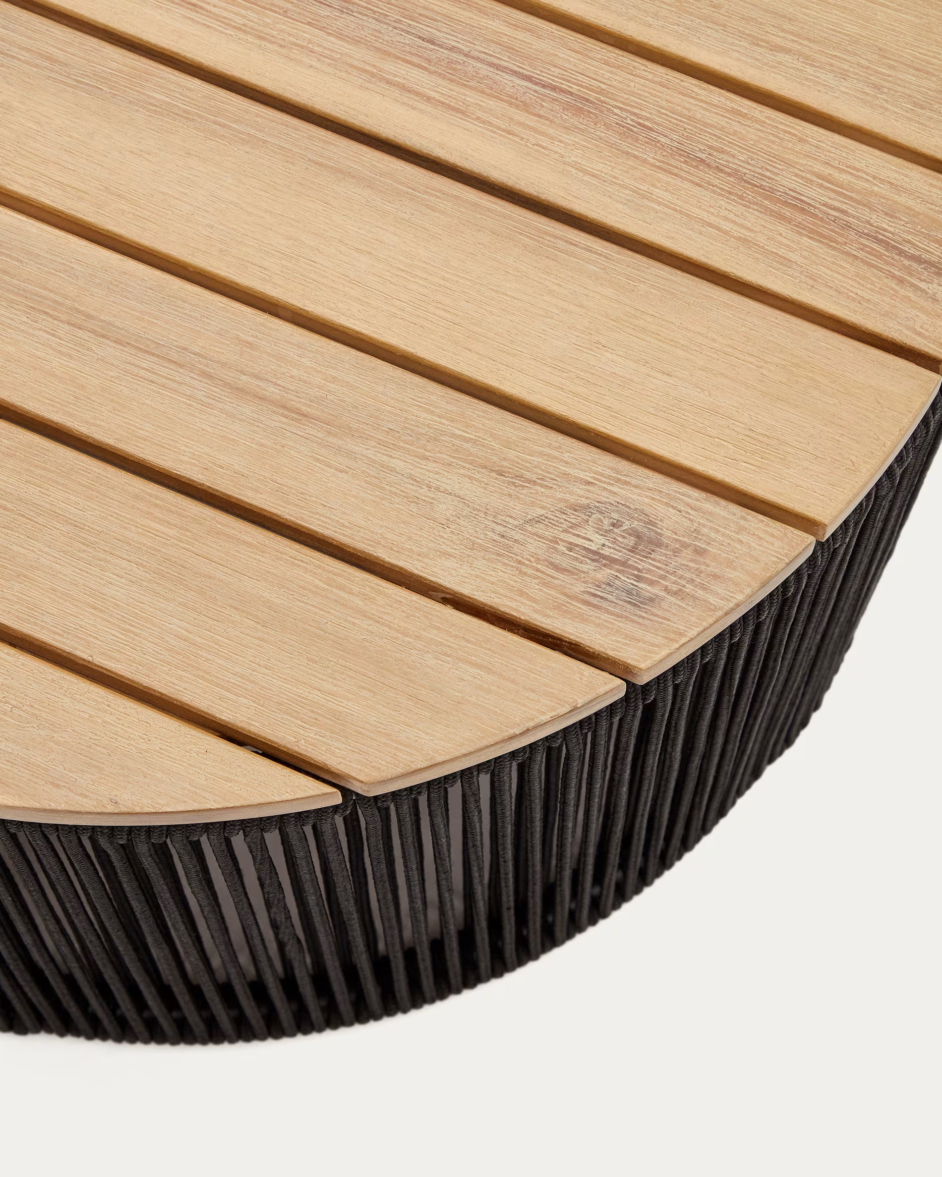 Dandara coffee table, black cord Ø70 cm