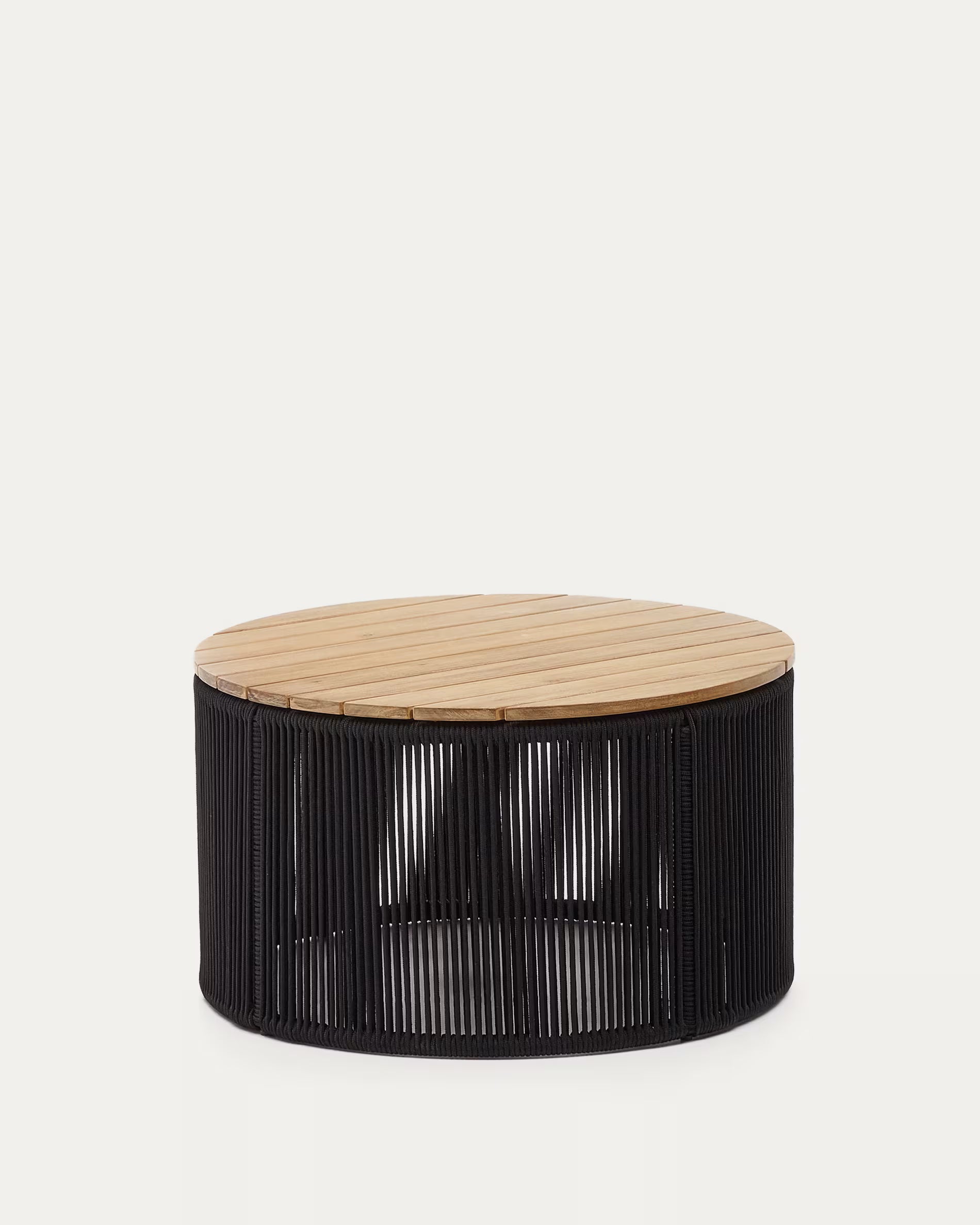 Dandara coffee table, black cord Ø70 cm