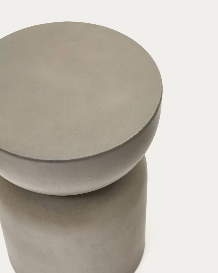Garbet Round Cement Side Table, ?32cm