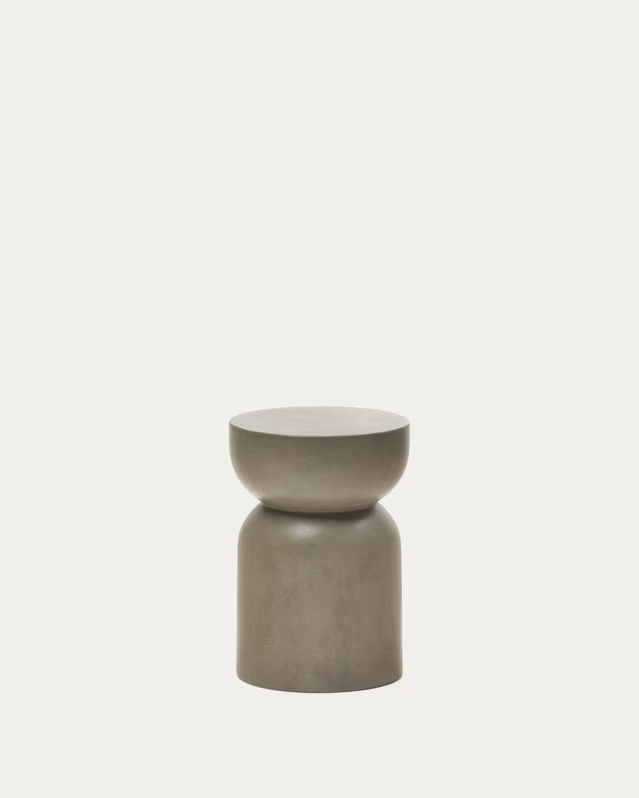 Garbet Round Cement Side Table, ?32cm