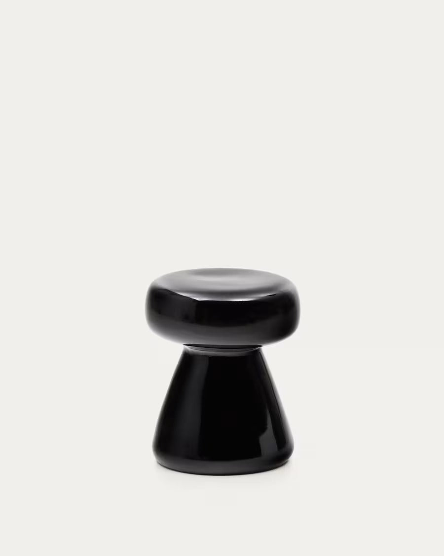 Manya Black Ceramic Side Table, Ø 38 cm