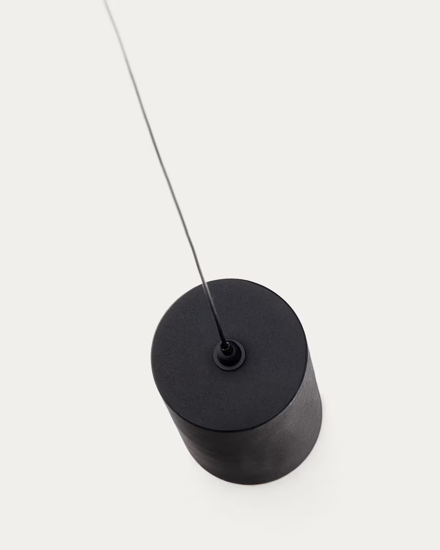 Orey black metal lamp stand with multi-position spotlight