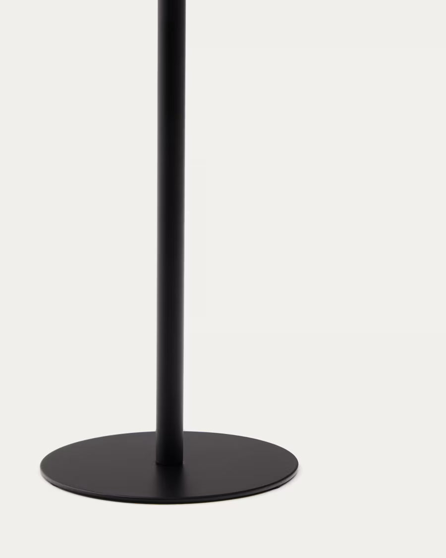 Aldet outdoor solar table lamp in black and green