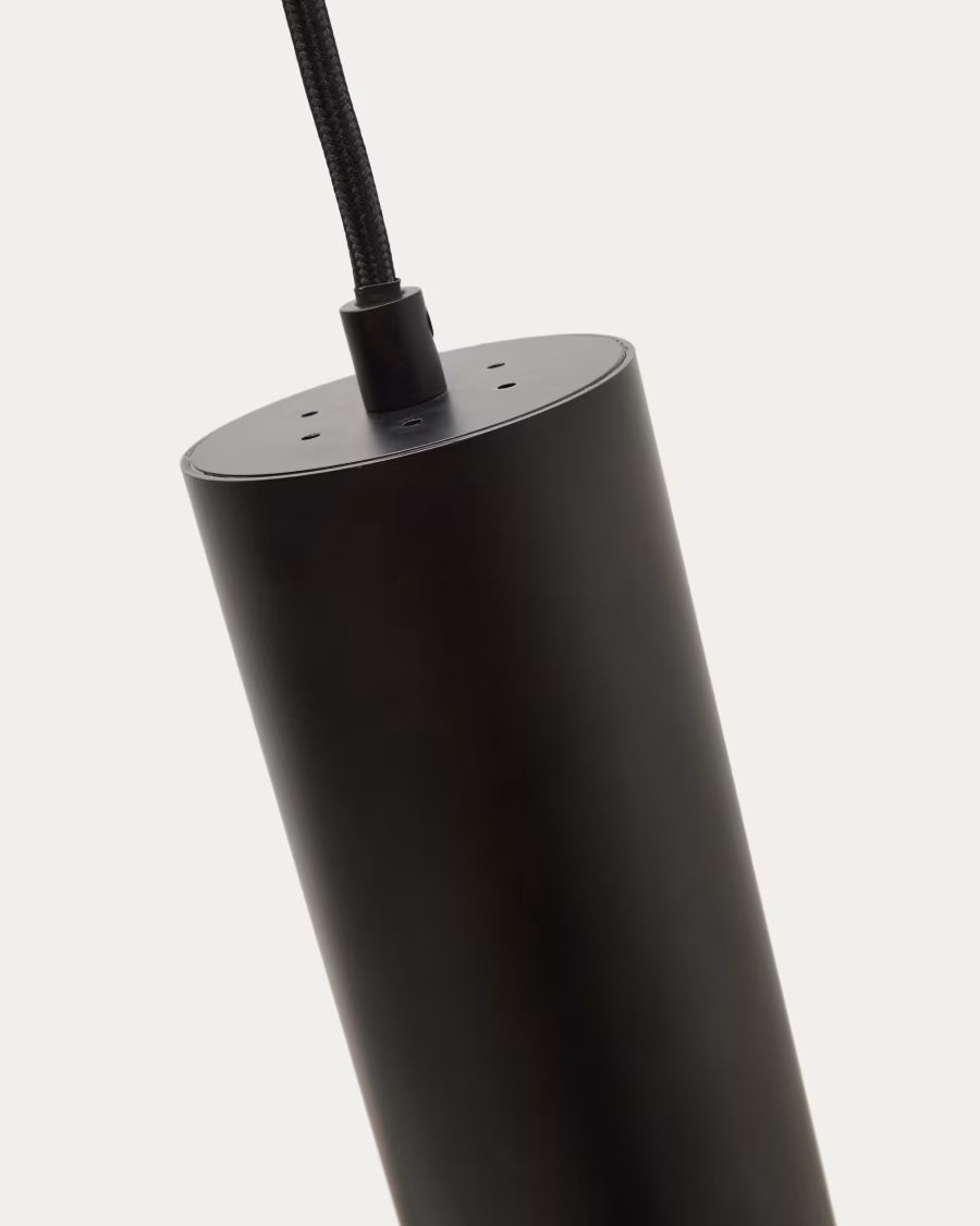 Andia aluminium ceiling lamp with black painted finish