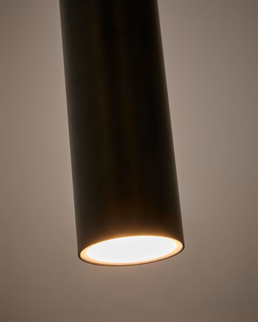 Andia aluminium ceiling lamp with black painted finish