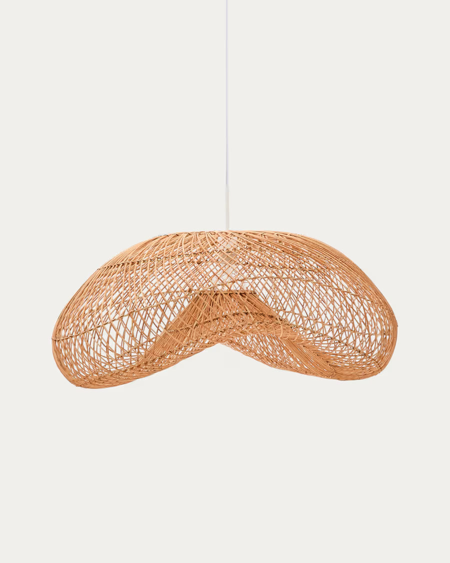 Isora rattan ceiling lamp shade with natural finish 80 x 35cm