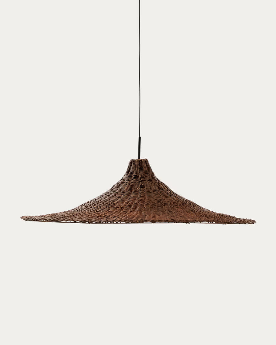 Bladia rattan ceiling lamp shade with brown finish ?90cm