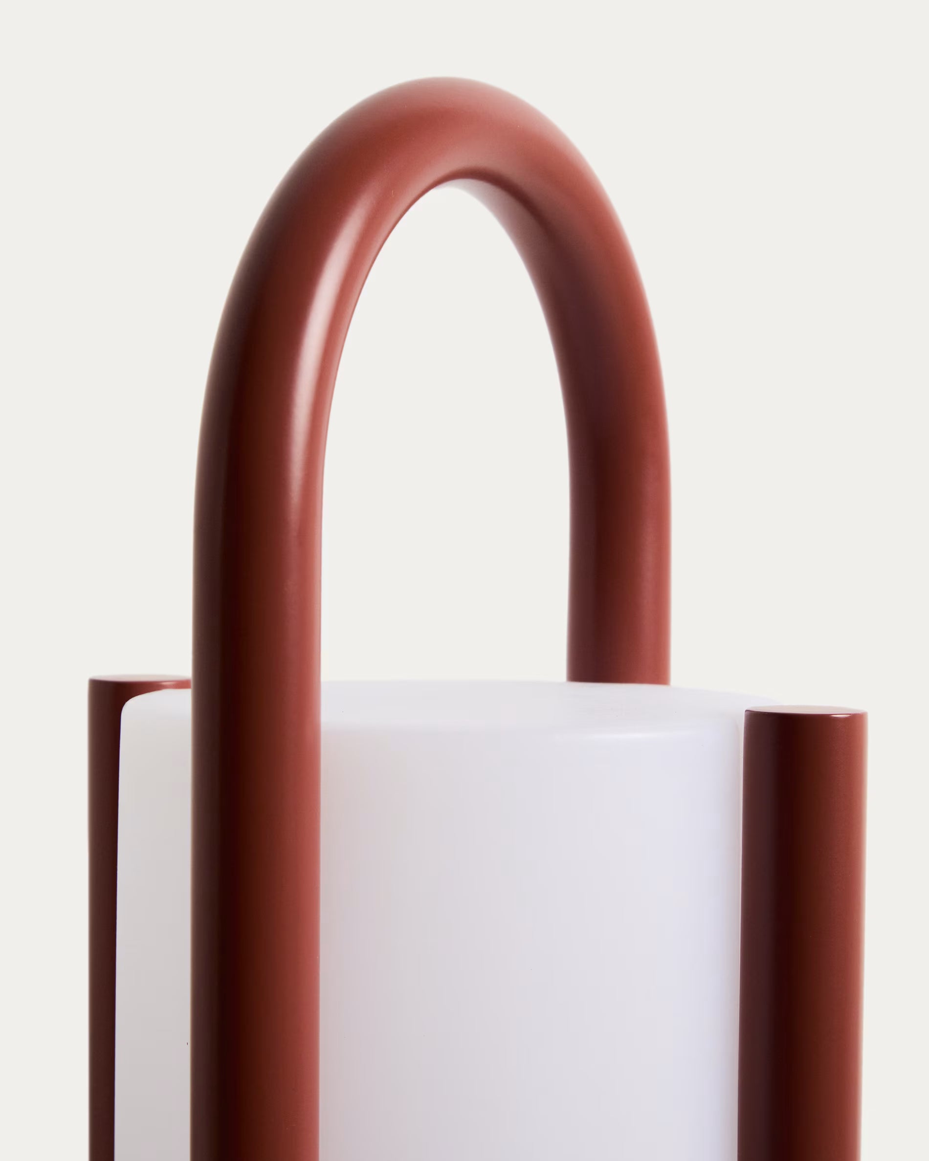 Leros large portable table lamp in terracotta