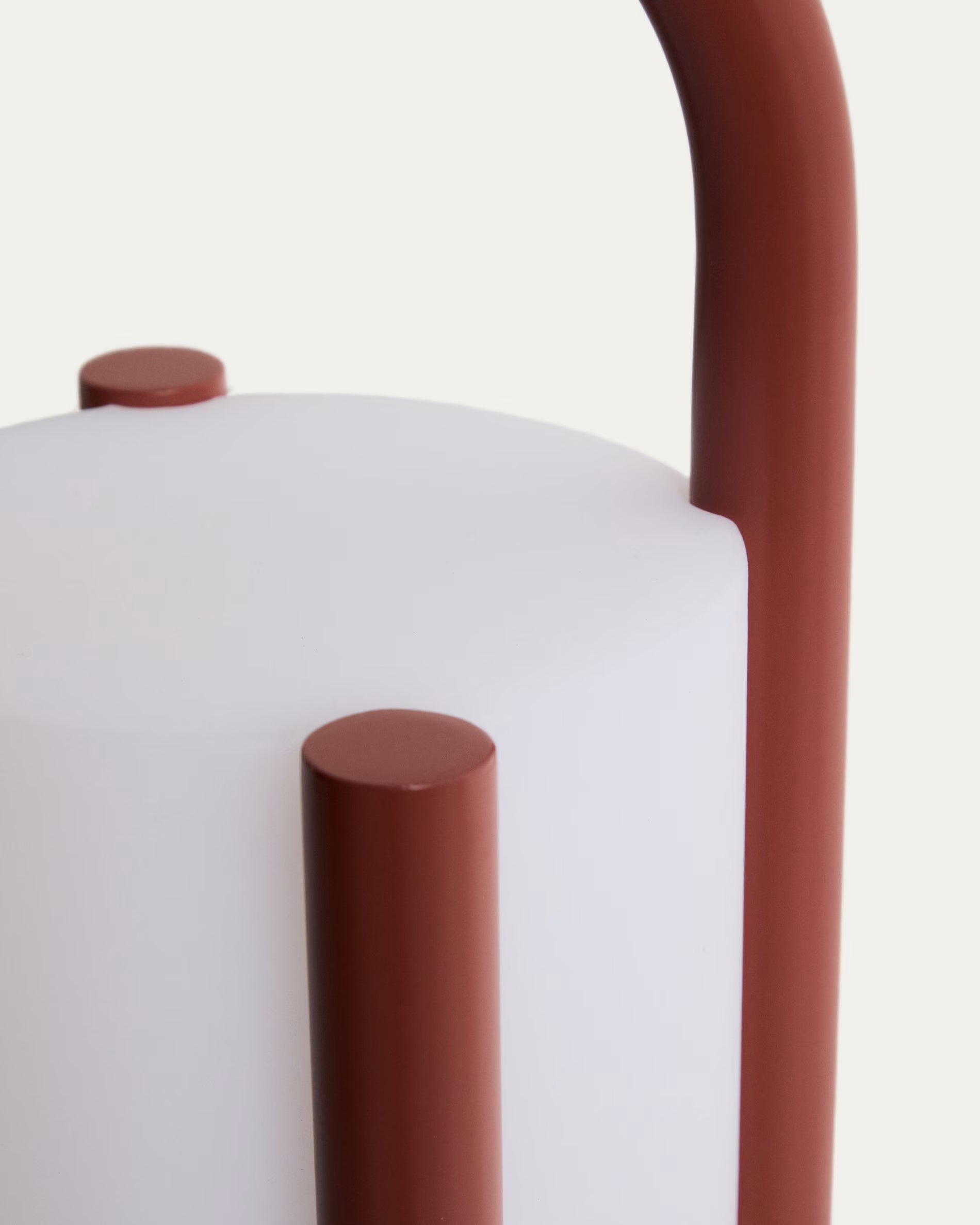 Leros large portable table lamp in terracotta