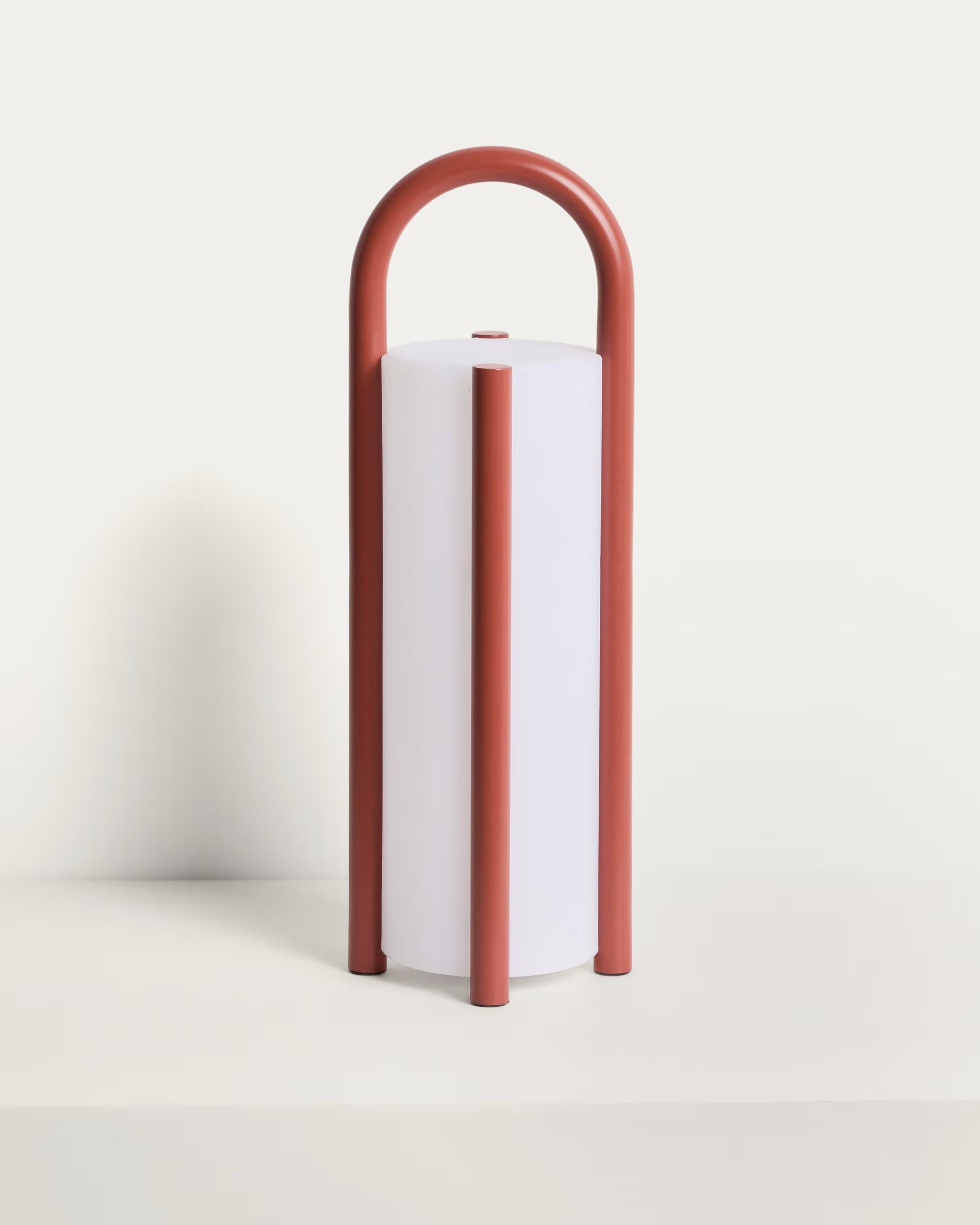 Leros large portable table lamp in terracotta