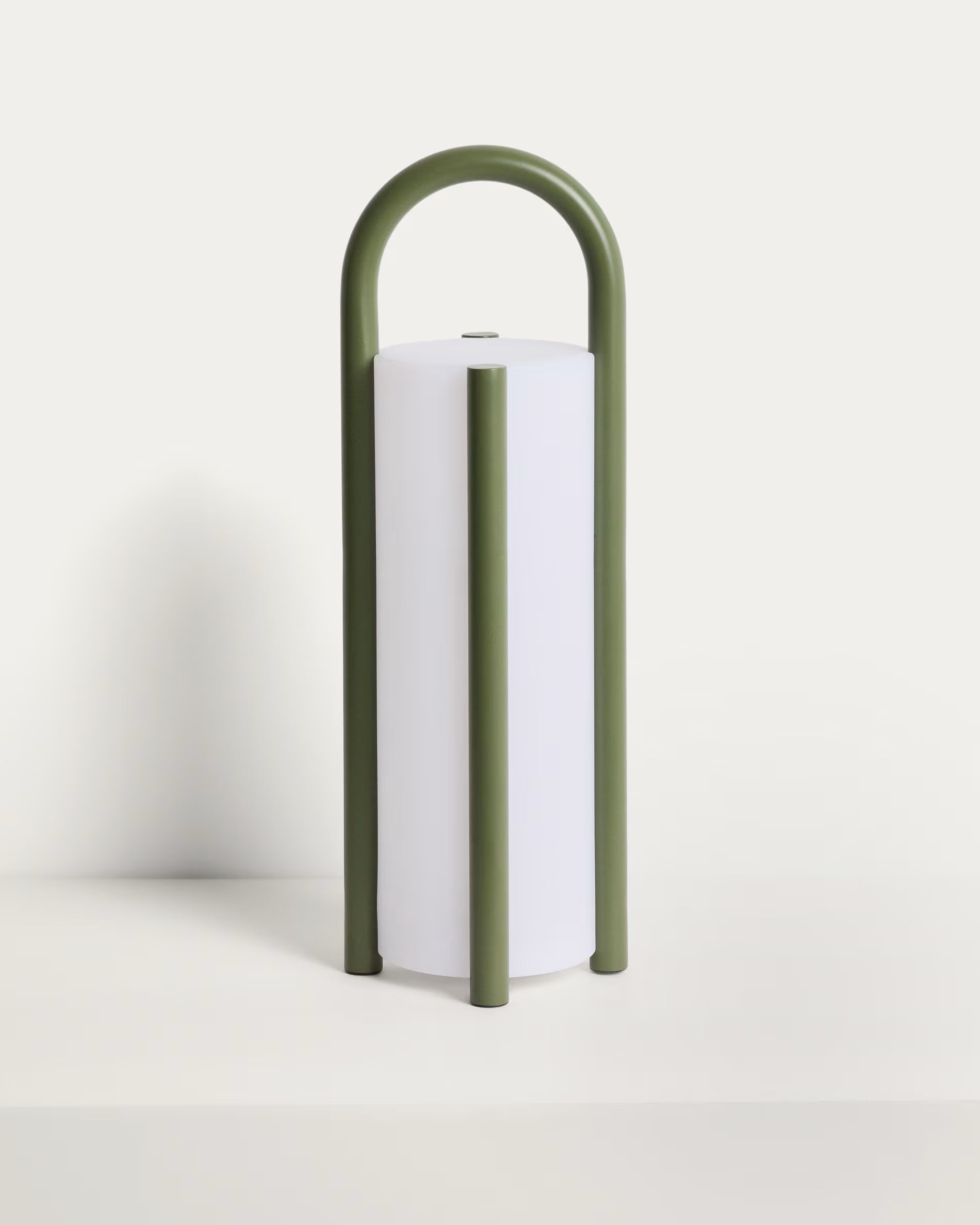 Leros large portable table lamp in green