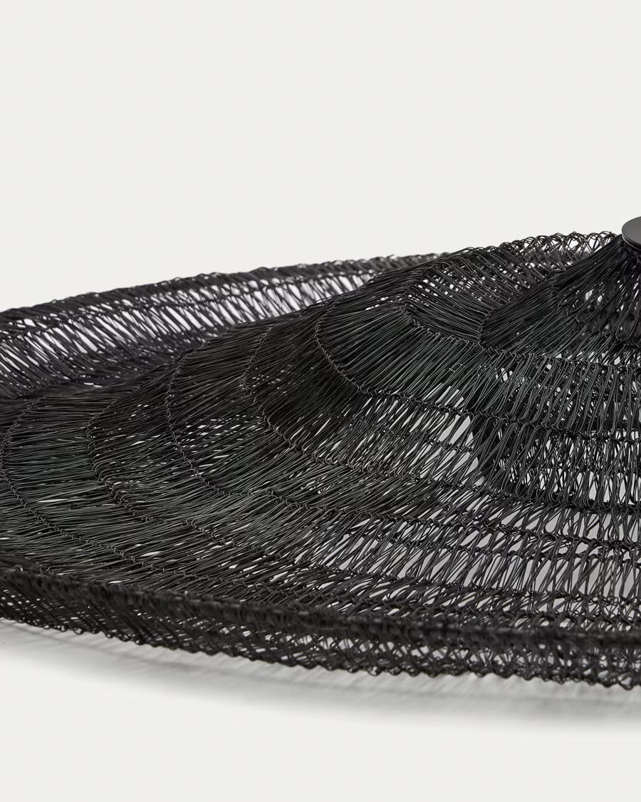 Metal Makai ceiling lamp with black finish ? 87 cm