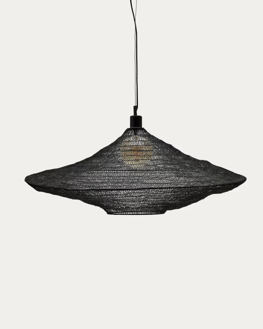 Metal Makai ceiling lamp with black finish ? 87 cm