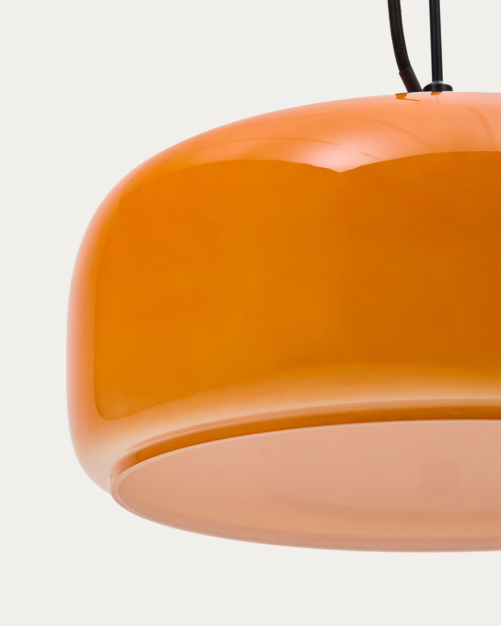 Reig Orange Glass Ceiling Lamp, Ø 38 cm