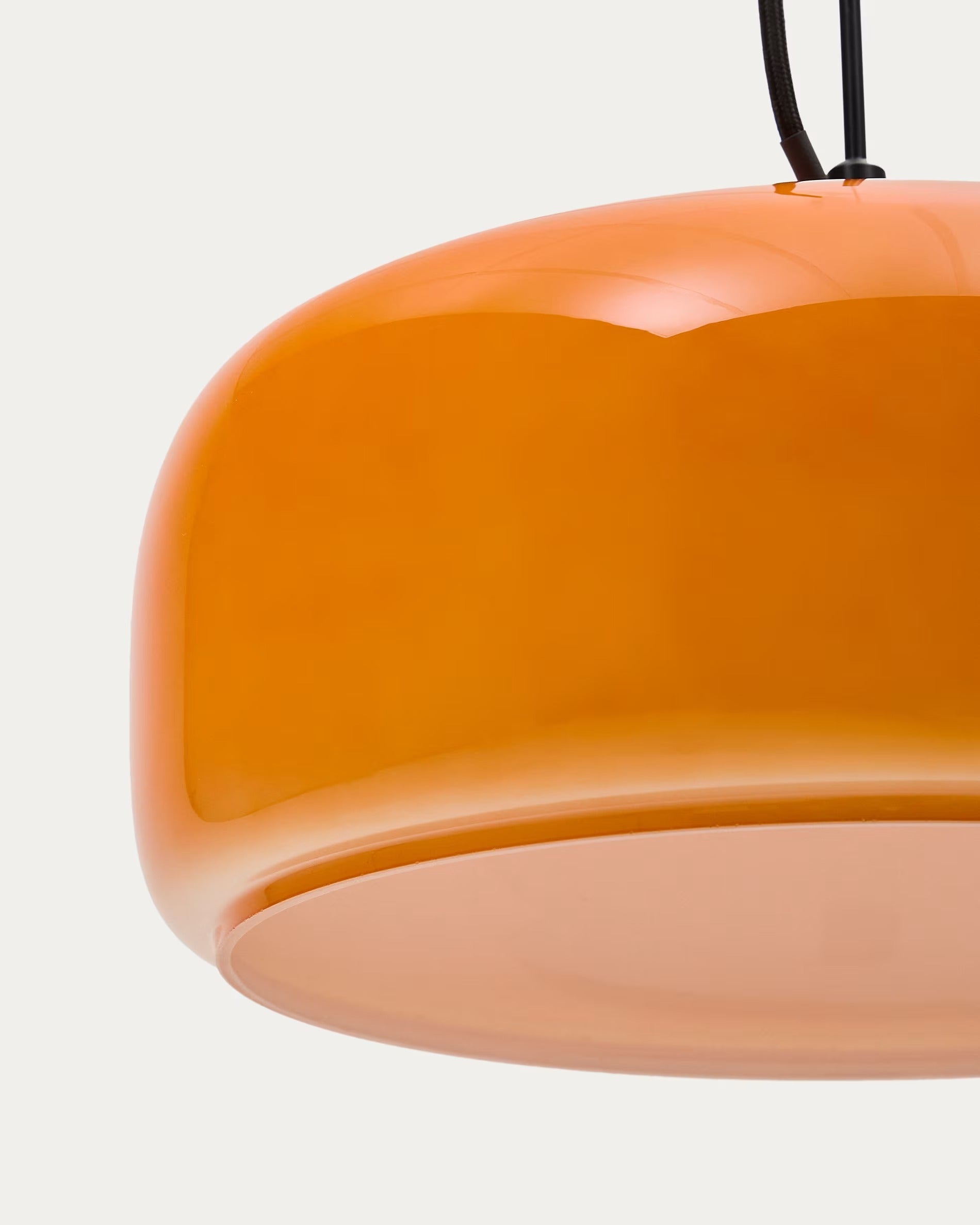 Reig Orange Glass Ceiling Lamp, Ø 38 cm