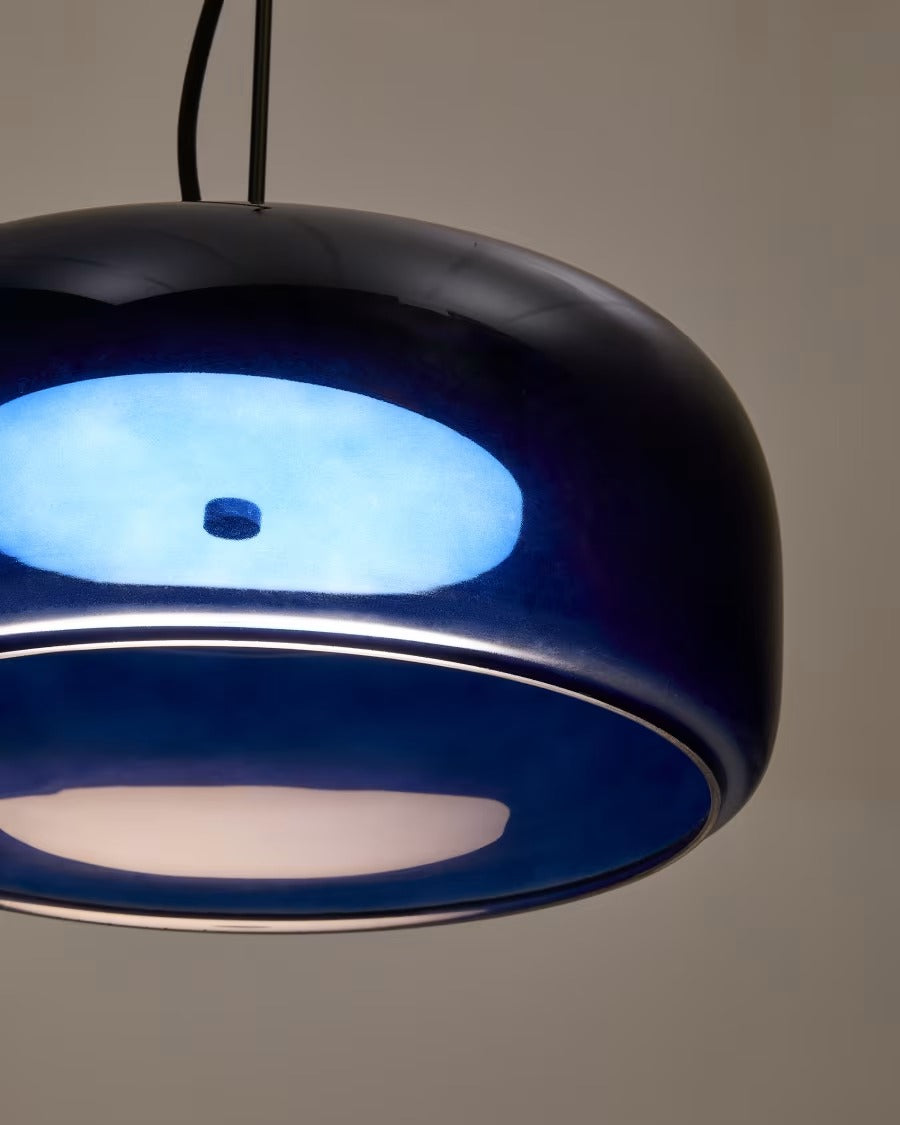Reig Blue Glass Ceiling Lamp, Ø 38 cm