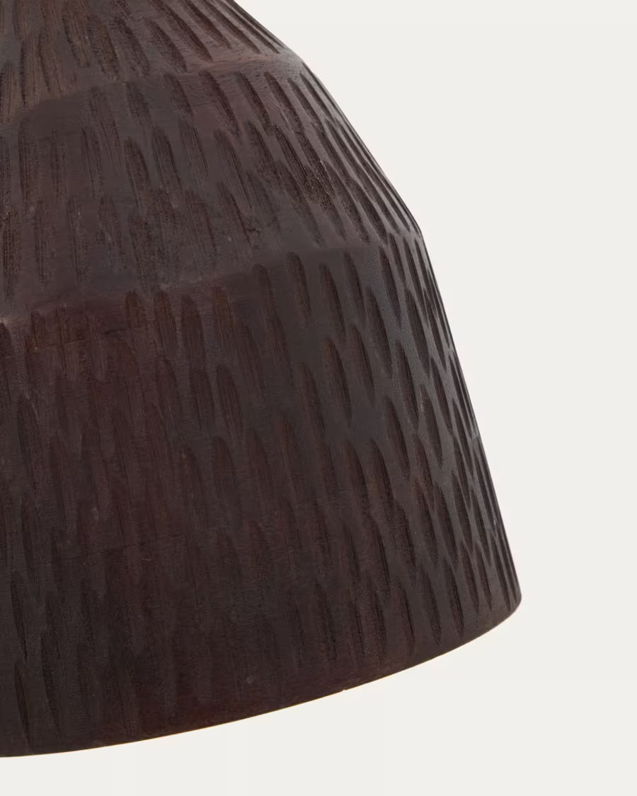 Amire elongated wooden ceiling lamp in a black finish# ? 15 cm