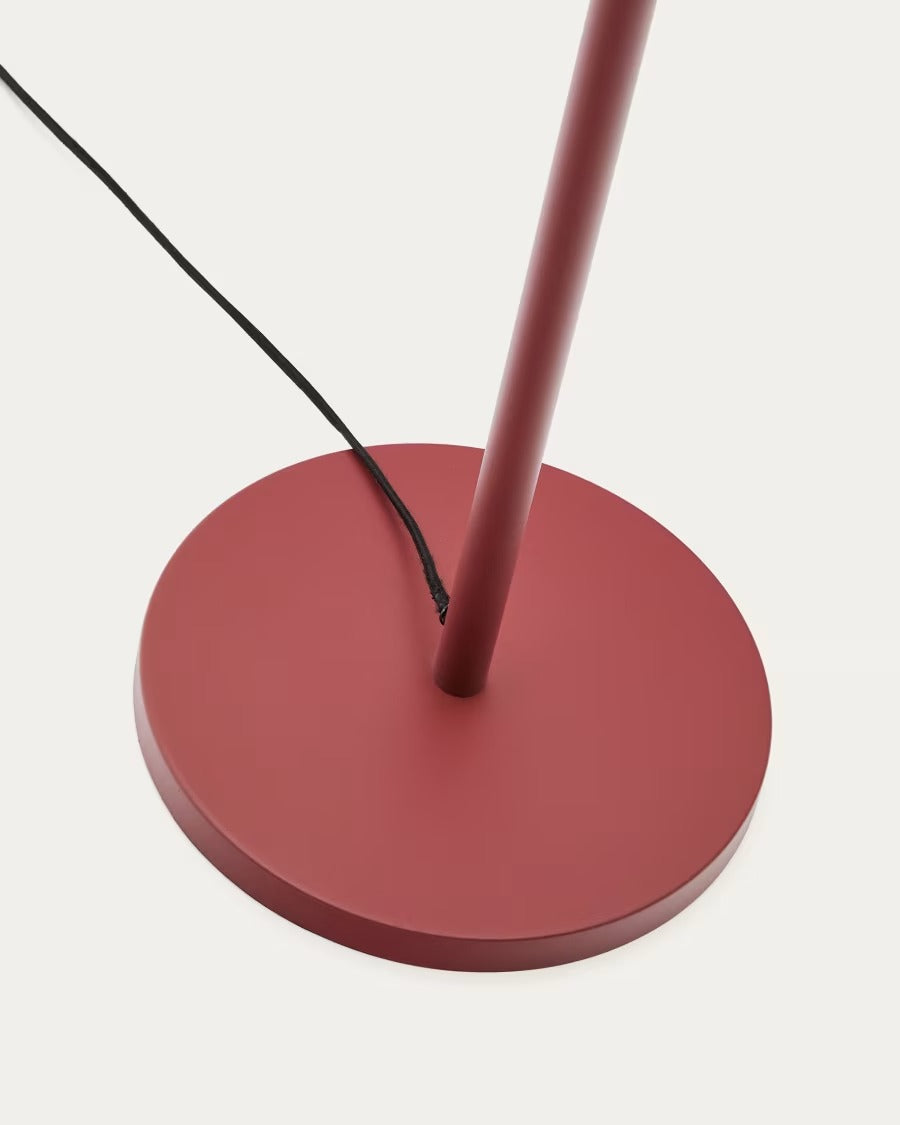 Navat Floor Lamp with a Metal Base in a Terracotta Painted Finish