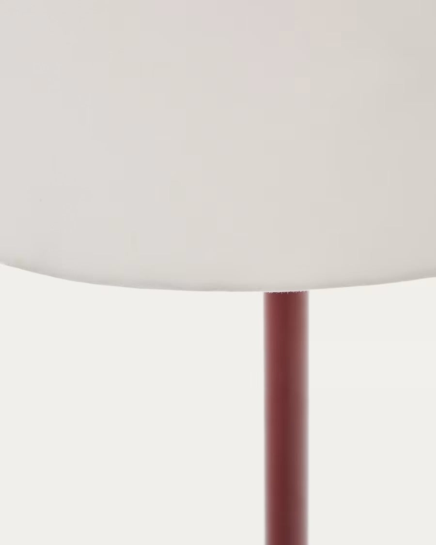 Navat Floor Lamp with a Metal Base in a Terracotta Painted Finish