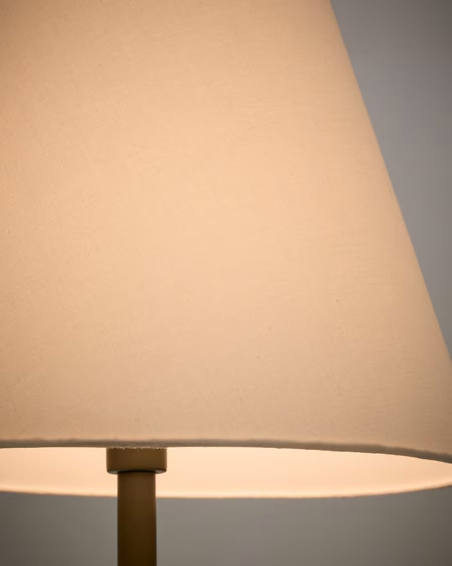 Navat Floor Lamp with a Metal Base in a Green Painted Finish