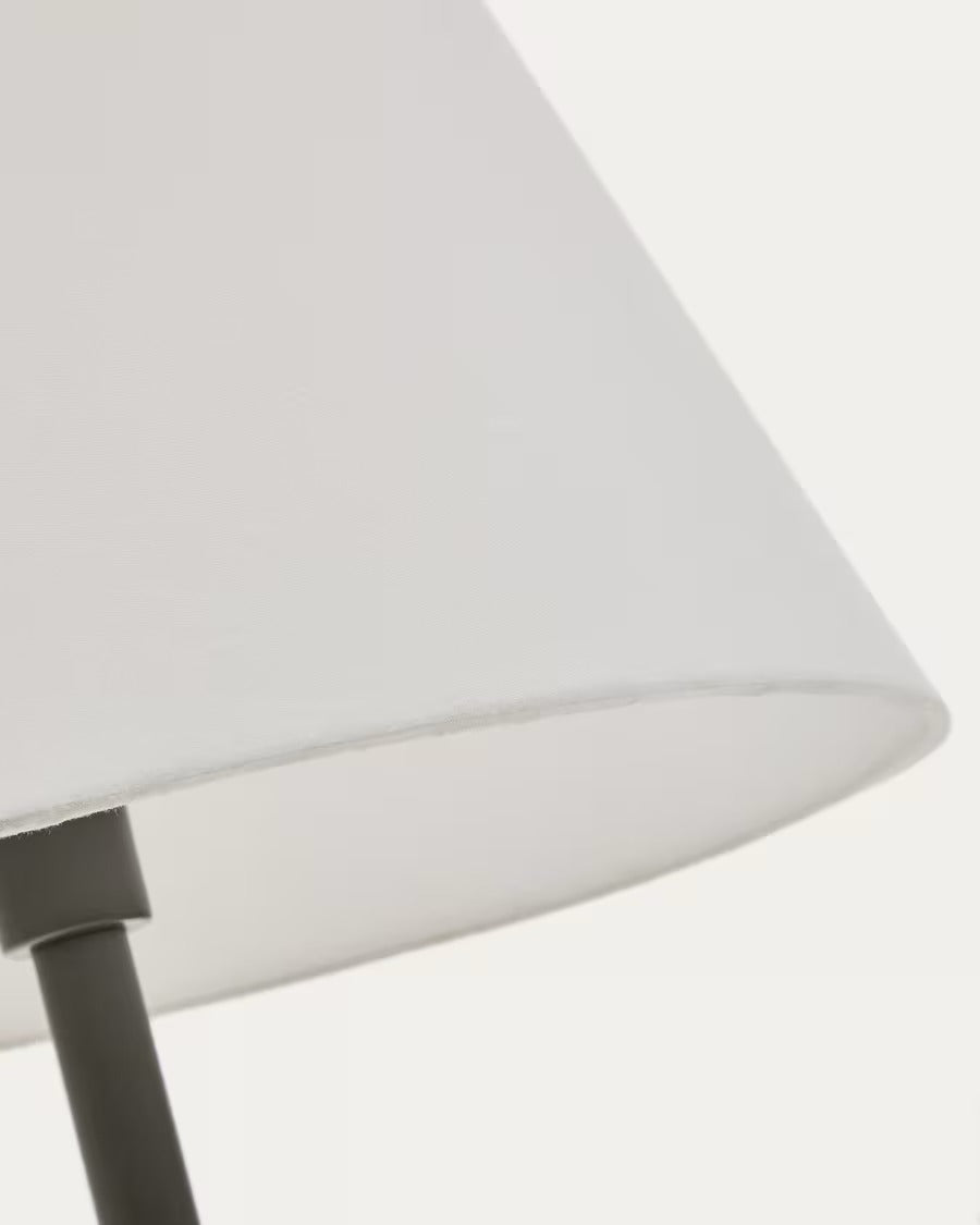 Navat Floor Lamp with a Metal Base in a Green Painted Finish
