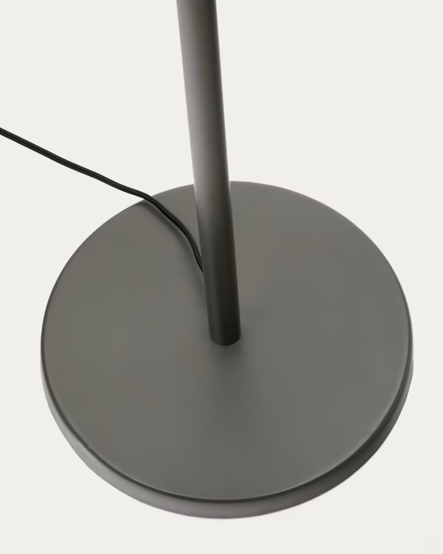 Navat Floor Lamp with a Metal Base in a Green Painted Finish