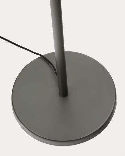 Navat Floor Lamp with a Metal Base in a Green Painted Finish