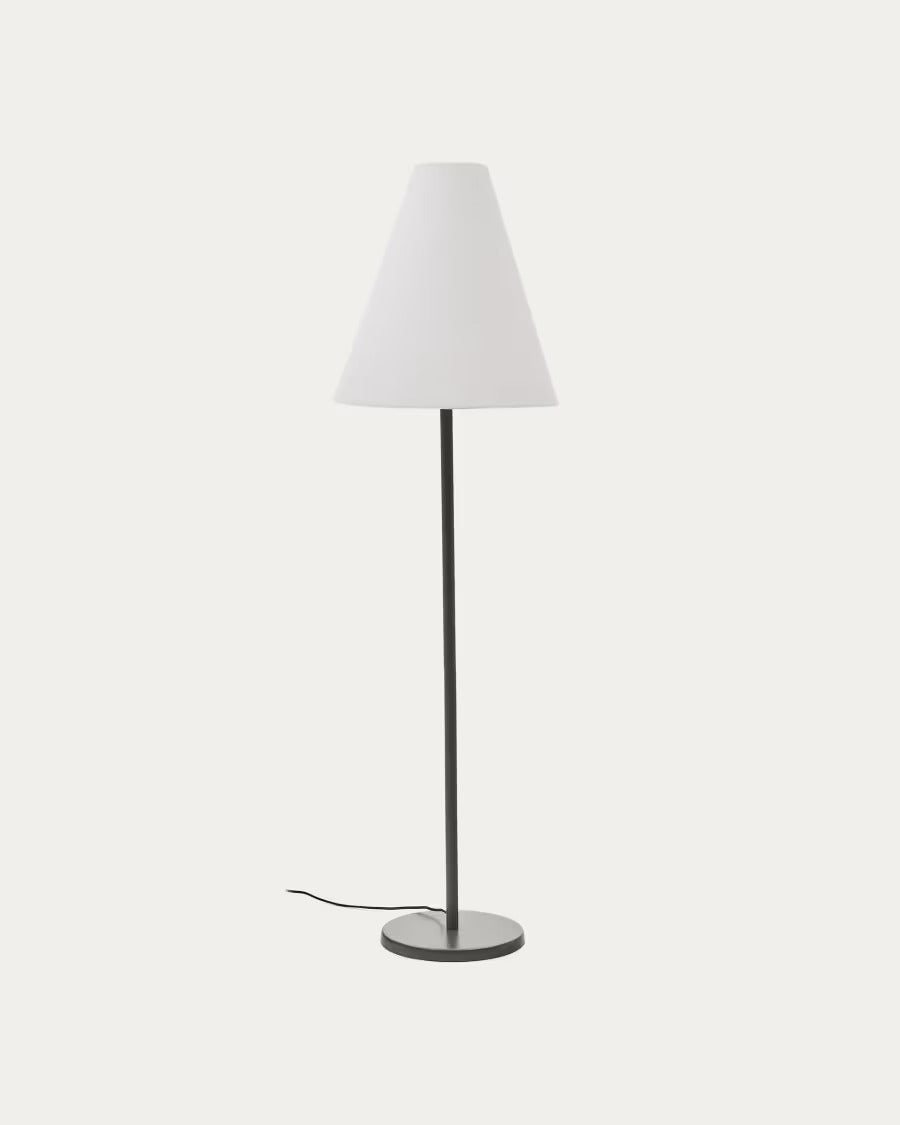 Navat Floor Lamp with a Metal Base in a Green Painted Finish