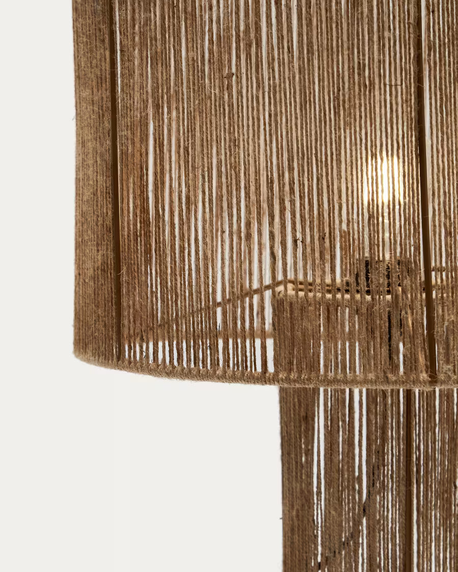 Pontos table lamp in jute with a natural finish