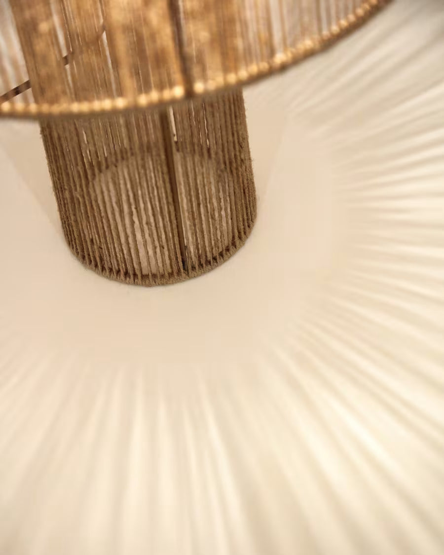 Pontos table lamp in jute with a natural finish