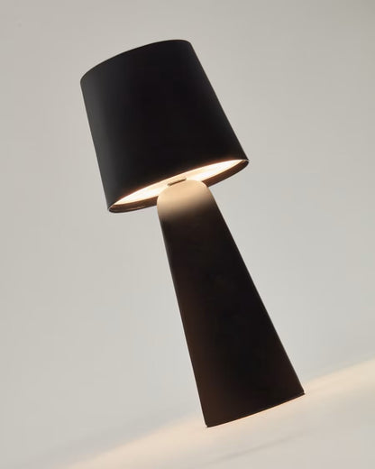 Arenys Small Outdoor Metal Table Lamp in Black