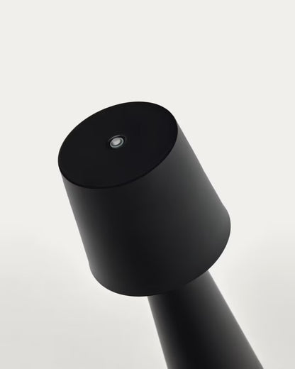 Arenys Small Outdoor Metal Table Lamp in Black