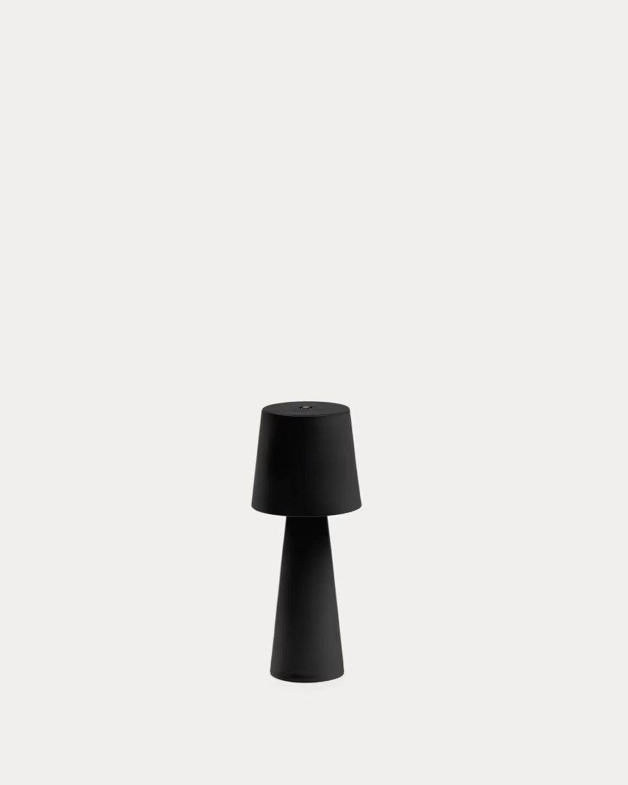 Arenys Small Outdoor Metal Table Lamp in Black