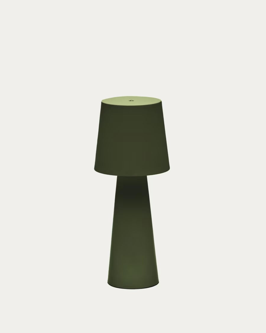 Arenys Large Outdoor Metal Table Lamp in Green