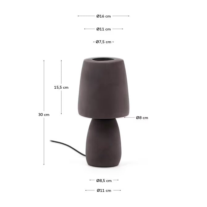 Tandy brown terracotta table lamp